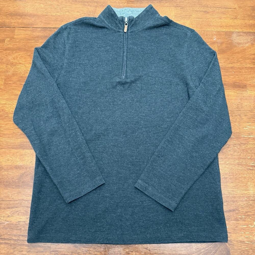 Mizzen Main Wooster 1/4 Zip Pullover Men's Small Lightweight Soft‎ Preppy Gray